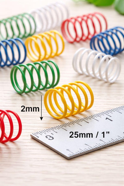 15-Pack Colorful Durable Spiral Springs for Cats & Kittens – Interactive Bouncy Plastic Coil Toy for Swatting, Chasing & Play - Cat Spring Toys