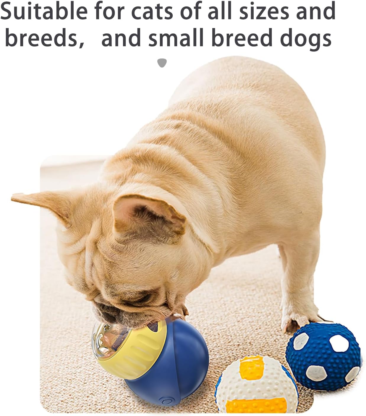 Interactive Pet Toys, Fun Tumbler Puzzle Toys with Food Dispense for Cat,Small Dogs and Other Pets, Interactive Chase Treat Ball Playing Indoor for Cats and Mini Puppies in Safety (Owl Shape)