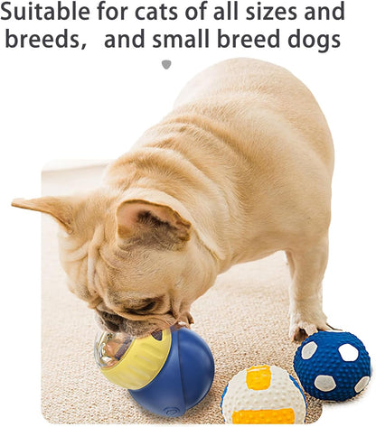 Interactive Pet Toys, Fun Tumbler Puzzle Toys with Food Dispense for Cat,Small Dogs and Other Pets, Interactive Chase Treat Ball Playing Indoor for Cats and Mini Puppies in Safety (Owl Shape)