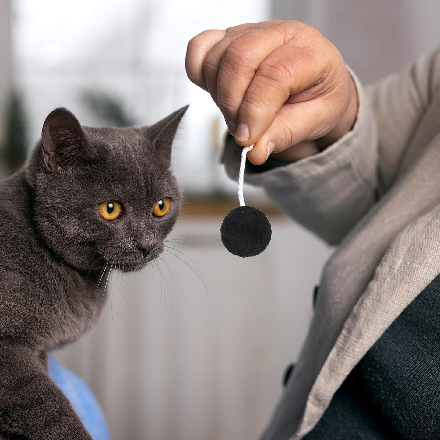 100 PCS Pom Pom Balls for Kittens, Cat Puff Ball Toys Lightweight Soft Plush Cats Ball 1.2Inch Colorful Kitten Cats Fuzzy Cat Balls Fun Interactive Toys for Indoorcat Kittens Playing Exercising(3 cm)