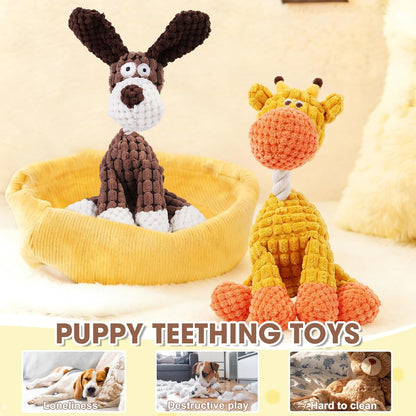 2026 New Dog Toys, Indestructible Plush Dog Toy for Aggressive Chewers,Squeaky Chew Toys for Small Medium Dogs,Dogs Squeaky Chew Toy for Indoor Pups Teething