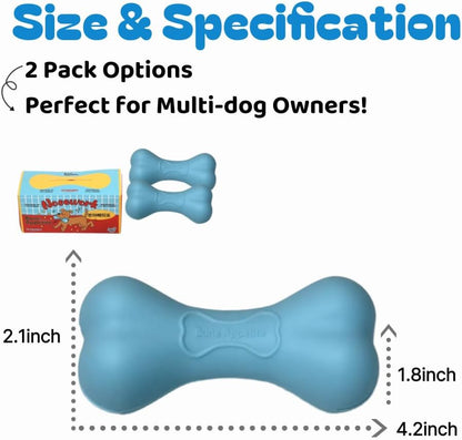 2 Pack Dog Puzzle Toy - Interactive Dog Treat Toy & Puzzle Dispenser - Enrichment Puzzle Toys for Smart Dogs & Puppies - Treat Dispensing Dog Toys for Cognitive Engagement & Fun Learning (Blue)