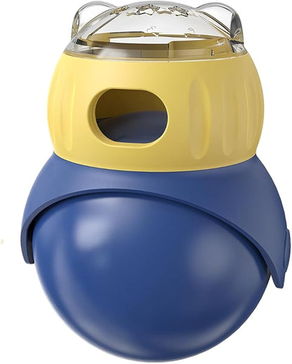 Interactive Pet Toys, Fun Tumbler Puzzle Toys with Food Dispense for Cat,Small Dogs and Other Pets, Interactive Chase Treat Ball Playing Indoor for Cats and Mini Puppies in Safety (Owl Shape)