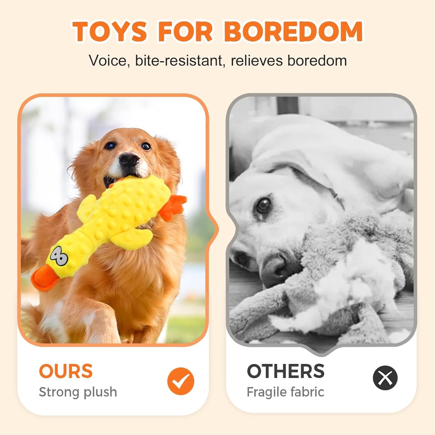 2025 New Calming Duck, Durable Dog Calming Ducks Dog Toy Yellow Stuffed Duck Dog Chew Toys, Upgrade Calming Dogs' Support for Indoor Puppy (Blue)