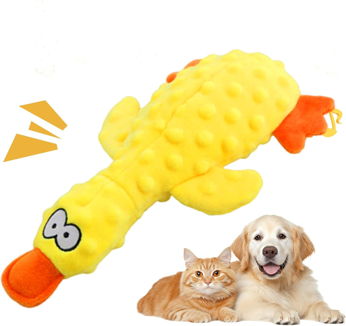 2025 New Calming Duck, Durable Dog Calming Ducks Dog Toy Yellow Stuffed Duck Dog Chew Toys, Upgrade Calming Dogs' Support for Indoor Puppy (Blue)