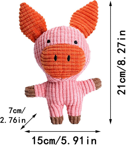 Mini Plush Animal Toy Set Pig Plush Toys Assortment Value Bundle Dog Squeaky Toys Assortment Puppy Pet Dog Toy Dog Squeak Toy for Medium Large Dogs Imprint Toy (Multicolor, One Size)