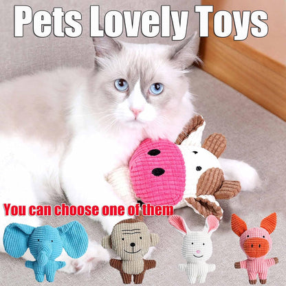 Mini Plush Animal Toy Set Pig Plush Toys Assortment Value Bundle Dog Squeaky Toys Assortment Puppy Pet Dog Toy Dog Squeak Toy for Medium Large Dogs Imprint Toy (Multicolor, One Size)