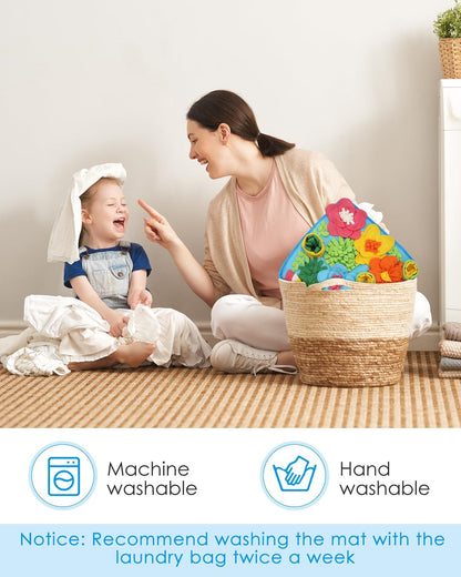 Snuffle Mat for Dogs, 20'' x 20'' Interactive Sniff Mat Smell Training & Slow Eating for Mental Stimulation & Stress Relief, Encourages Natural Foraging Skills, Dog Puzzle Toys for Indoor & Outdoor